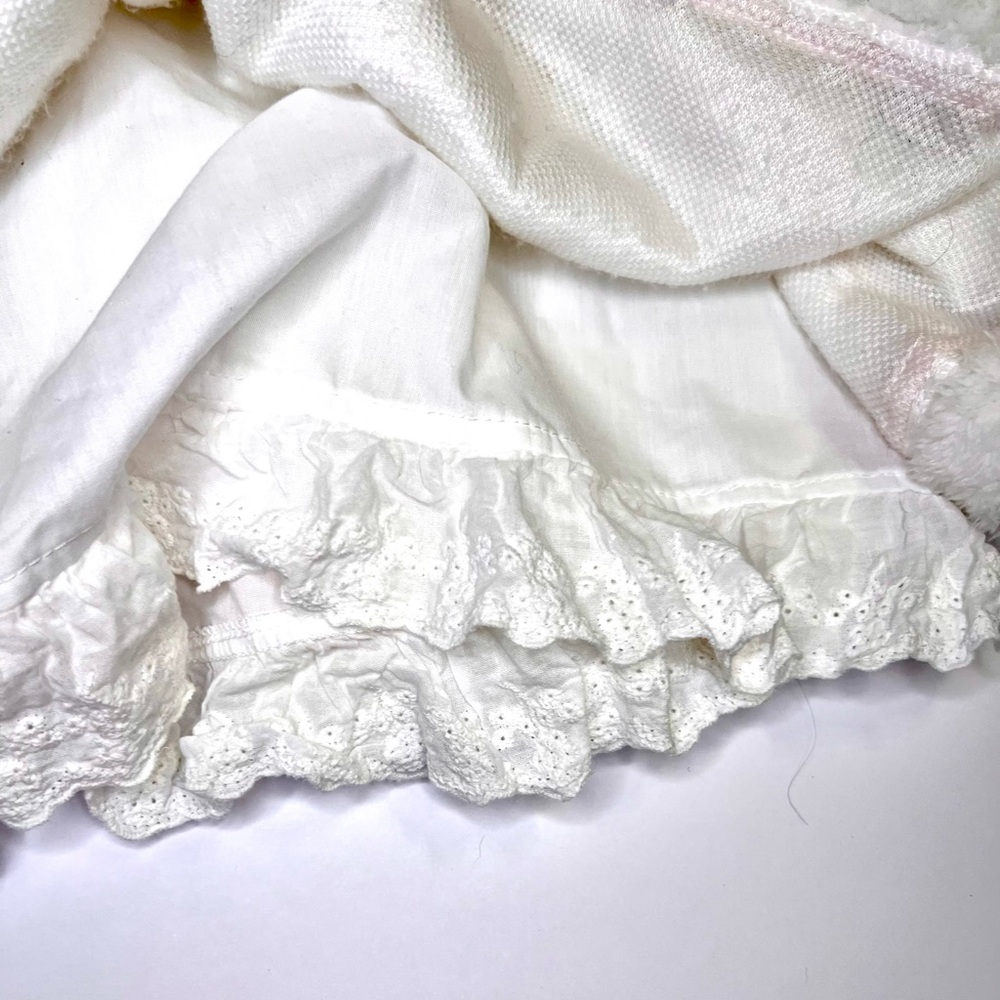 Faux Fur Lolita Coquette Style White & Pink Skirt w/ Built-In Shorts Rare - Picture 6 of 11